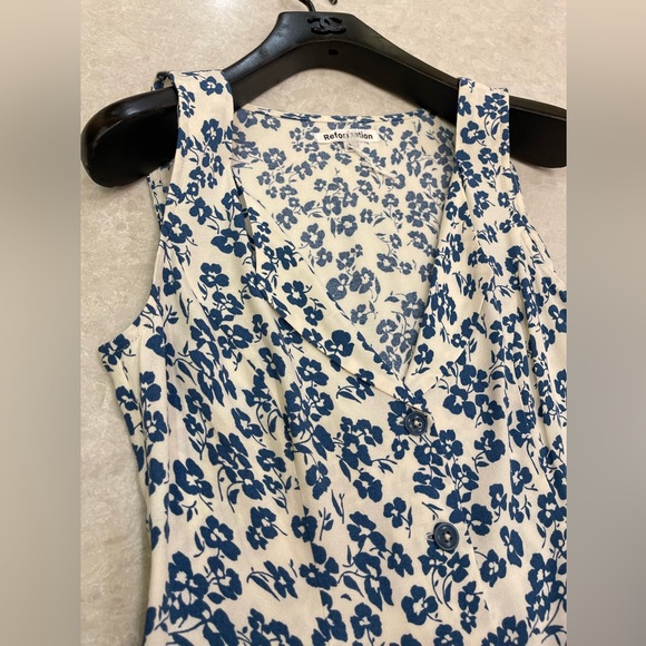 Reformation Rilynn Sleeveless Button Up Dress In Milanesa Size 0 - Picture 8 of 13